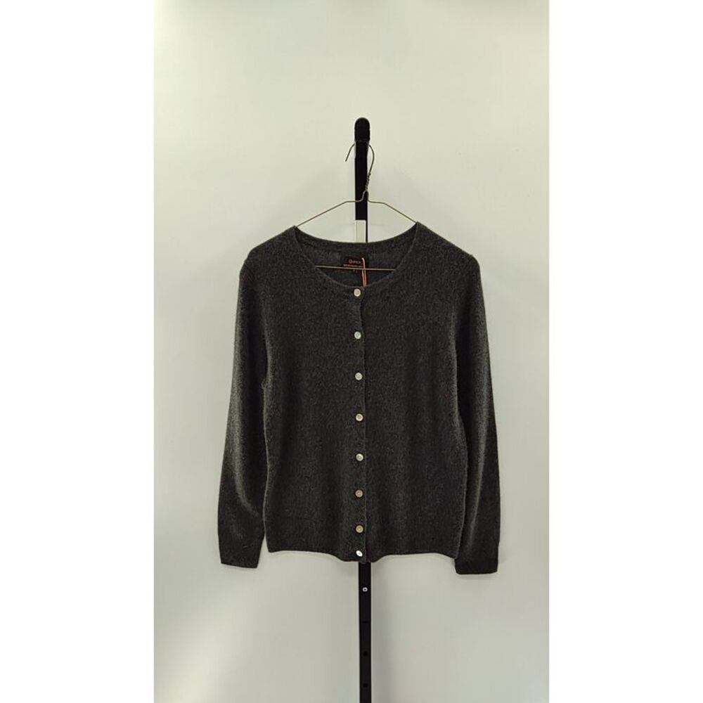 Quince Charcoal Gray Button-Front Women's Sweater